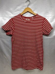 HOLLYWOOD RANCH MARKET ハリウッドランチマーケット ストレッチボーダーカットソー 半袖Tシャツ サイズ：2 カラー：レッド/ホワイト