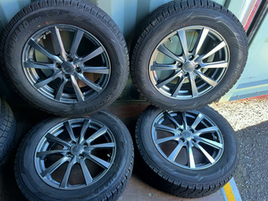 バリ山、美品！！★23年製★ヨコハマ iceGURAD iG60 195/65R16 +　16×5.5J 4穴 PCD100 +42　ロッキー、ライズ等に