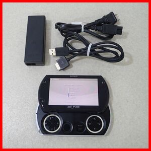 1円〜 動作品 PSPgo プレイステーションポータブルgo 本体 PSP-N1000 + ACアダプタ PSP-N100 まとめセット ソニー SONY【10