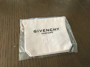 未使用★GIVENCHY ジバンシイ　ノベルティ　ミニ巾着ポーチ　ロゴ ピンク