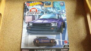 ホットウィール 　８１TOYOTA STARLET KP61// HotWHeeLs///RONIN RUN//トヨタ　スターレットＫＰ６１