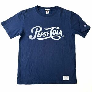 BAYFLOW×PEPSI ベイフロー×ペプシ 半袖Tシャツ コットン ネイビー メンズ3（L）