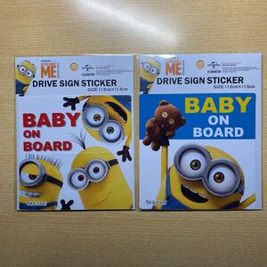 新品　ベビーインカーステッカー☆ミニオンMinion sticker2点セット