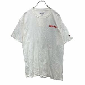 Champion 半袖 ロゴ Tシャツ Lサイズ チャンピオン バックプリント ホワイト 古着卸 アメリカ仕入 t2405-3165