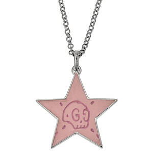 ◆GUCCI グッチ◆ ネックレス ペンダント アクセサリー ジュエリー レディース アウトレット ピンク シルバー 送料無料 459368-J89L0 8470