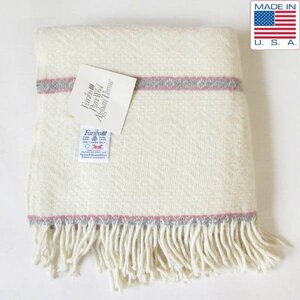 新品 USA製 Faribo ブランケット クリーム系 Faribault Woolen Mill アメリカ製 未使用品 デッドストック D148-71-0010ZV