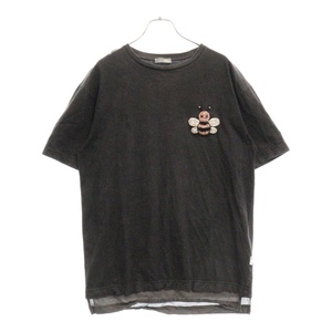 DIOR ディオール 19SS × KAWS BEE TEE カウズ ビジュー装飾 半袖Tシャツ ブラック 923J632A0533