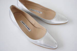 MANOLO BLAHNIK*35.5*シルバー　パンプス　靴　*マノロブラニク