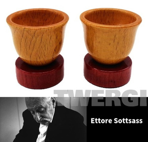 ＜Sottsass Collection＞当時物アレッシィTwergiシリーズ＿木製エッグカップ②＿エットーレ・ソットサス