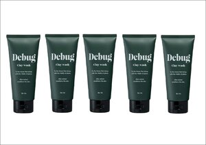 【定価2179円×5個セット】Debug/デバッグ　クレイウォッシ/泥洗顔　男性用洗顔料　130g　新品