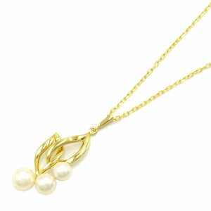 ミキモト パール ネックレス ブランドオフ MIKIMOTO K18（イエローゴールド） ネックレス K18 中古 レディース