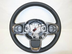 美品! フィアット 500 31212 FIAT 純正 革 ステアリング ハンドル スイッチ 500C 735712562 PRE34211929 管理番号（W-ZXI07）