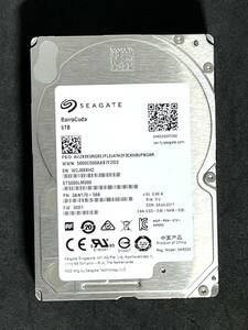 【送料無料】　★ 5TB ★　Seagate / ST5000LM000　【使用時間：3986ｈ】　良品　 2.5インチ内蔵HDD/15mm厚/SATA