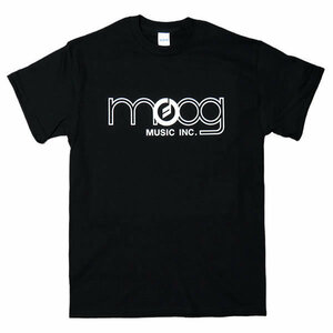 [Lサイズ]Moog（モーグ） 70s ヴィンテージロゴ The Chemical Brothers着用 ロゴTシャツ ブラック