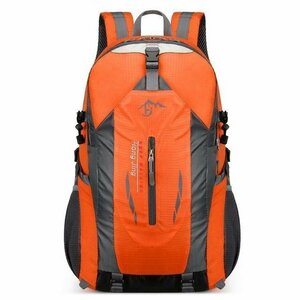 防水 防滑 通気性 軽量 トレッキング リュックサック デイパック 登山 バック バックパック 40Lハイキング オレンジJX027