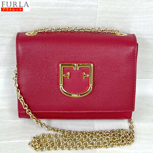 アウトレット！ FURLA フルラ 新品 ヴィヴァ ショルダーバッグ RUBY レッド系 レザー 本革 クロスボディ BW0313L 並行輸入品