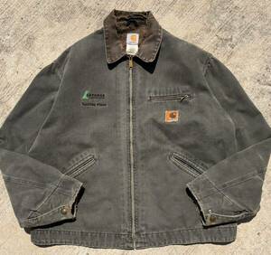 90s Carhartt カーハート デトロイトジャケット USA製 J97 MOS XLサイズ モス ジョニーデップ ボロ 雰囲気系 ヴィンテージ アメカジ J3468