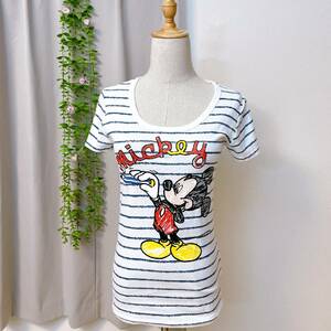 YH0115 大人可愛い Disney ユニセックス Tシャツ 半袖 人気 M 白 キャラクター 限定品 春夏 シンプルデイリーカジュアル 