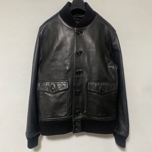 美品 エディー バウアー 牛革 A-1 レザー ジャケット S Eddie Bauer leather jacket 