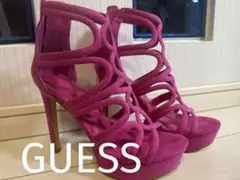 GUESS ピンヒールサンダル　ピンク　訳あり