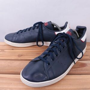 z6235 アディダス スタンスミス US10 28.0cm/紺 ネイビー 白 ホワイト 赤 レッド adidas STAN SMITH メンズ スニーカー 中古