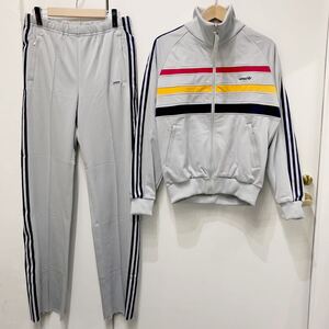 新品タグ付き adidas アディダス ビンテージ　セットアップジャージ JASPOL シルバー 上下セット トラックジャケット 3本ライン 男女問わず