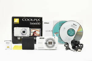 ★元箱付き極上品★ニコン Nikon COOLPIX S6600 ホワイト コンパクトデジタルカメラ L3400#2970
