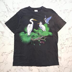 “90s DELTA アニマルプリントTシャツ”usa製　アメリカ製 AM1839