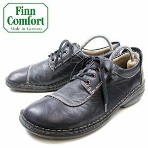 41表記　25.5㎝相当　Finn Comfort　フィンコンフォート　レザーシューズ　ブラック/24.4.12/P674