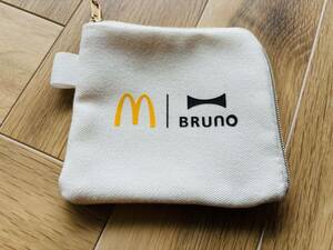 送料無料 マクドナルド コインポーチ ブルーノ BRUNO マック ホワイト 白 ノベルティ 未使用