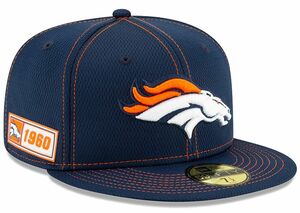 ラスト1 【7.1/2】限定 100周年記念 NEWERA ニューエラ Broncos デンバー ブロンコス 紺 59Fifty キャップ 帽子 NFL アメフト USA正規品