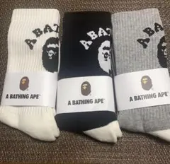 新品　BAPE アベイシングエイプ　メンズ　ソックス　3点　セット7642