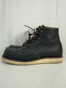 RED WING◆6-inch Classic Moc/レースアップブーツ/US7.5/BLK/レザー/8849