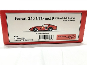 MFH　1/24　フェラーリ 250 GTO no.19　フルディテールキット　K-081　未組立　モデルファクトリーヒロ　同梱OK　1円スタート★H