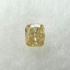 イエローダイヤモンド ルース 0.19ct クッションカット 蛍光ダイヤ