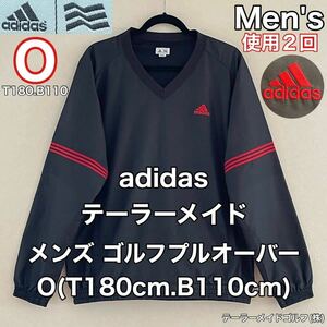 超美品 adidas(アディダス)テーラーメイド メンズ ゴルフ プルオーバー O(T180cm.B110cm)ブラック 長袖 スポーツ アウトドア 使用２回