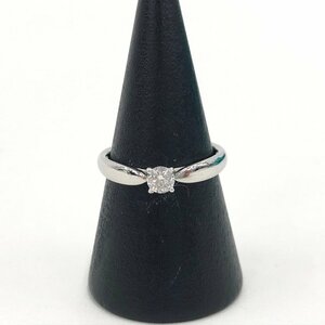 Tiffany&Co.　ティファニー　Pt950　ソリテールリング　D0.2ct　70061988　総重量3.6g　11号　箱　鑑定書付き【CFAE3002】