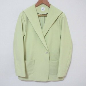 美品 6 ROKU BEAUTY＆YOUTH ロク ビューティー＆ユース ユナイテッドアローズ SAILOR COLLAR 1B JACKET テーラードジャケット 36 ライム ◆