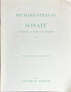 シュトラウス ソナタ・ヘ長調・Op.6 (チェロ+ピアノ)輸入楽譜 Strauss Sonate F Major 洋書