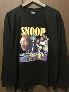 Snoop Dogg スヌープドック ロングスリーブ ラップTシャツ 90s ヒップホップ ラッパー hiphop rap ウエストサイド black 黒色