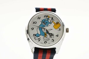 稼動品 トムとジェリー ラウンド 手巻き メンズ 腕時計 Tom and Jerry