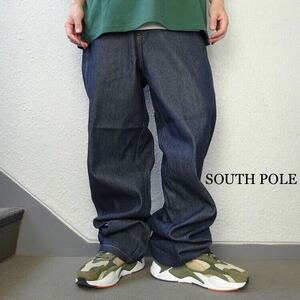 新品 SOUTH POLE サウスポール 極太デニムバギーパンツ w34 バギージーンズ