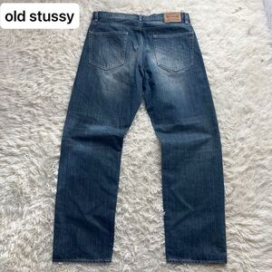 【希少old stussy】ステューシー デニムパンツ クラウン ssリンク ジーンズ jeans denim pants 