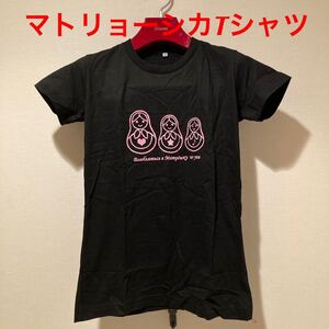 ★キュートなTシャツ★マトリョーシカTシャツ薄ピンクM★送料無料★