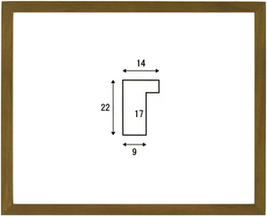 水彩用額縁 木製フレーム オーク14 サイズF4号