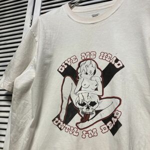 AHVT 1スタ 白 エロ Tシャツ セクシー セックス スカル ハーレー 90s 00s ビンテージ アメリカ 古着 ベール 卸 仕入れ