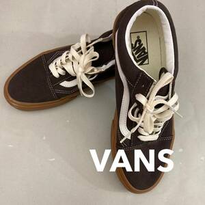 【新品未使用】バンズ VANS スニーカー 靴 オールドスクール OLD SKOOL ローカット LOW ガム チョコレート ブラウン 茶色 26.5cm @★