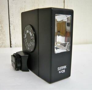 レトロ 当時物 RETRO CAMERA SUNPAK サンパック フィルムカメラ 用品 アクセサリー ストロボ SUNPAK GX28 作動品 Made in japan　日本製