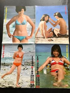 大型ポスター　水着ポスター　山口百恵　桜田淳子　榊原郁恵　髙田みづえ　ピンクレディ　畑中葉子　大場久美子　トライアングル　世良