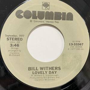 BILL WITHERS LOVELY DAY CLOSE TO ME 7inch 7インチ 45 soul r&b hip hop ネタ GROVER WASHINGTON, JR. muro koco